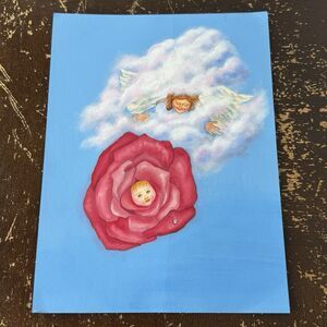 Original Artwork Illustration Created For Author Signed By Jini 2004 9x12